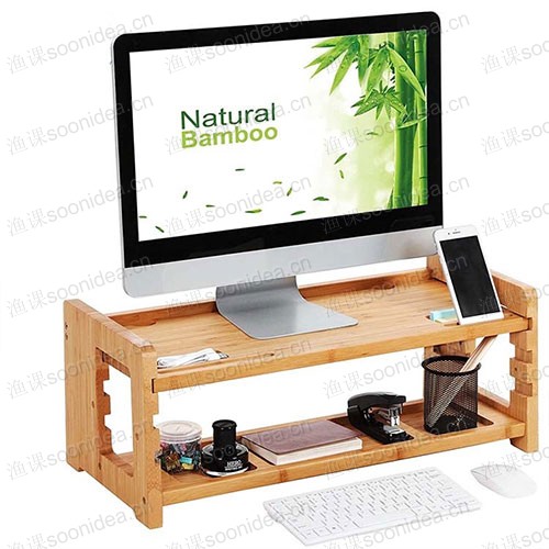 Countertop Bamboo Storage Rack Holder