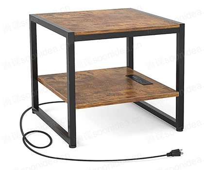 Brown wooden shelf