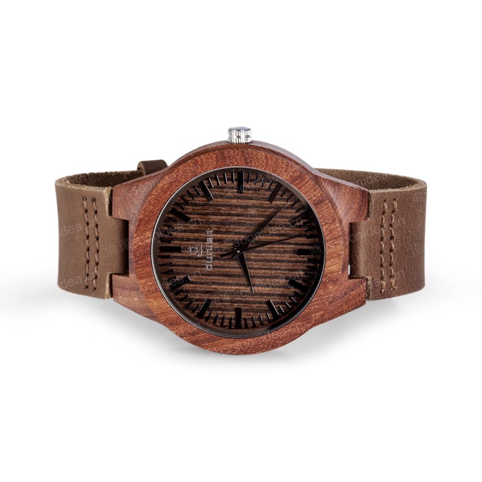 Red wooden watch
