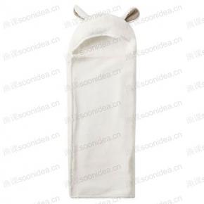 Faux Fur Elephant Baby Hooded Towel