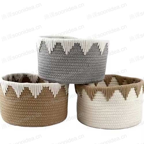 Home Storage and Organization Simple Style Cheap Price Cotton Rope Basket