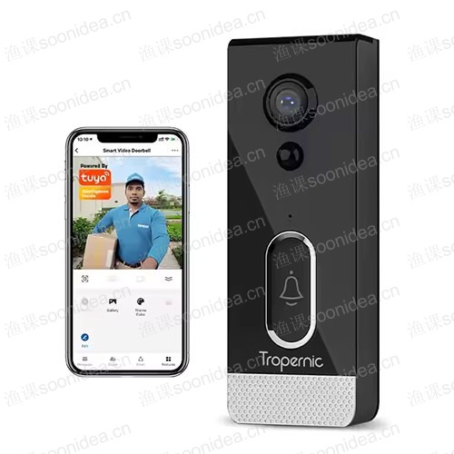 Remote battery powered wireless doorbell