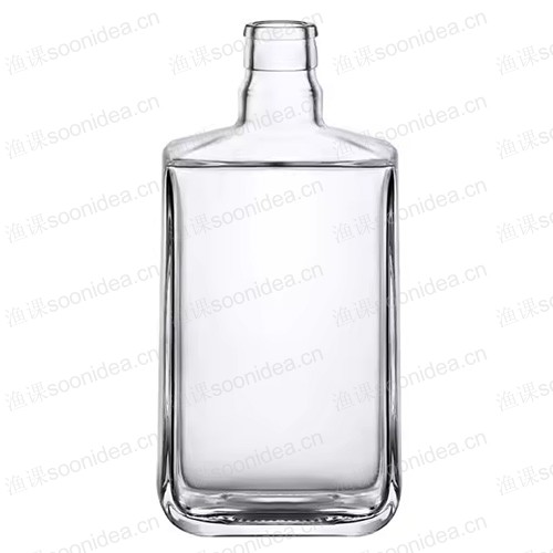 Custom Logo and Size  750ml Crystal Glass Liquor Bottle for Brandy -L