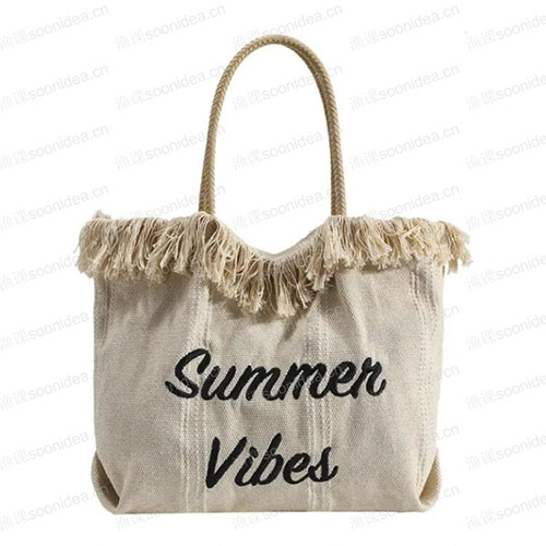 Large capacity multifunctional tassel cotton shoulder bag
