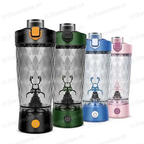 Battery electric stirring vortex protein shaker water bottle