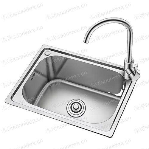 Multi functional anti overflow stainless steel kitchen sink