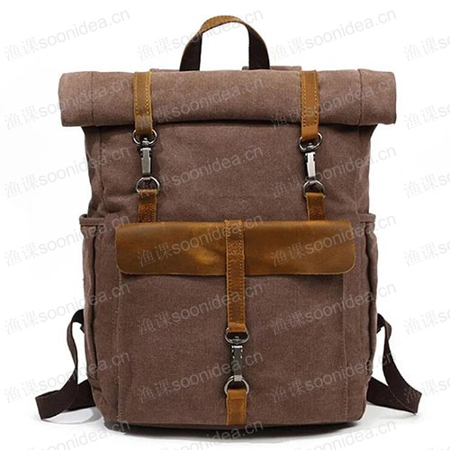 Canvas leather bag
