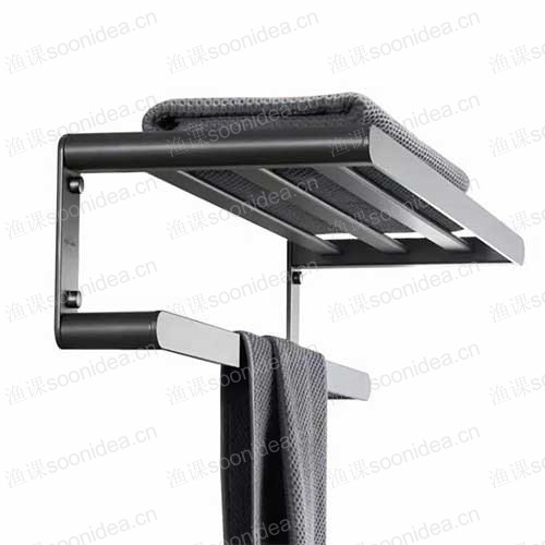 Double pole towel rack