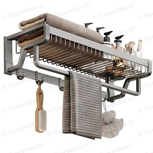 Multi fold towel rack