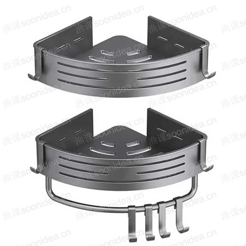 Wall mounted shower rack