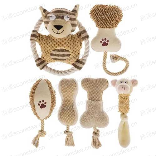 Plush cotton rope pet toy