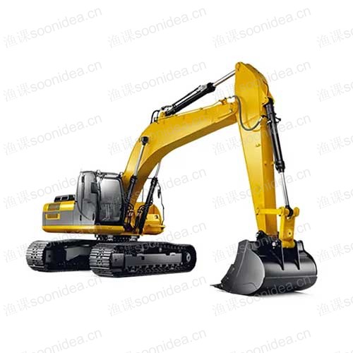 Excavator with E5 EPA engine