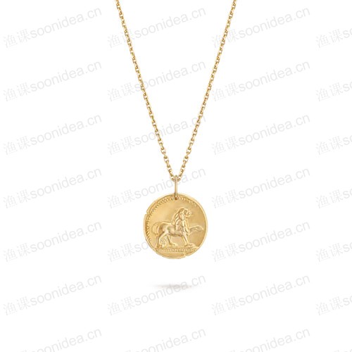 18k gold-plated Leo pendant