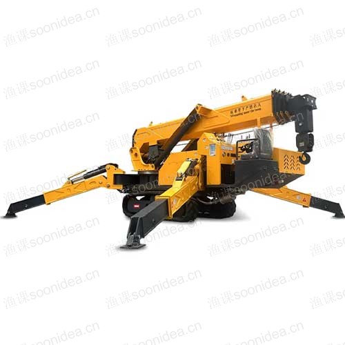 Electric telescopic arm crawler crane