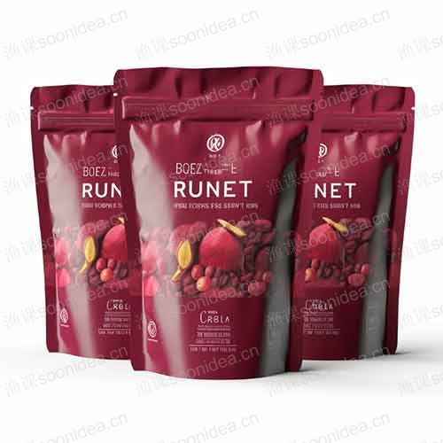 Vertical transparent plastic food packaging bag