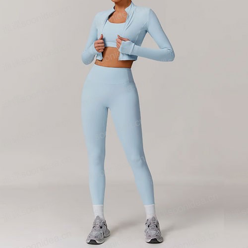 Fitness Training Sunscreen Breathable V-neck Long Sleeve
