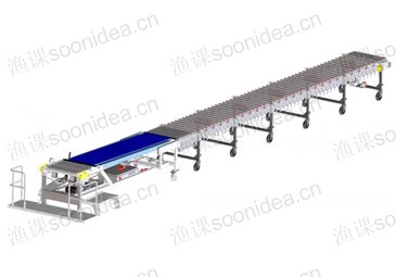 Portable telescopic conveyor belt