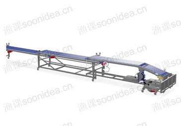 Portable telescopic conveyor belt