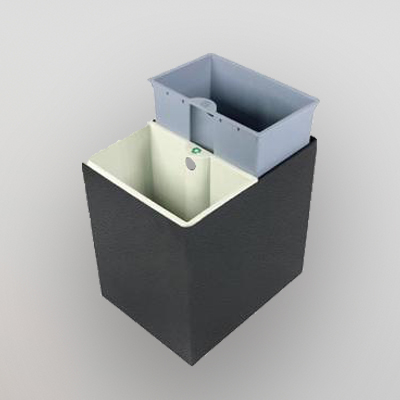 Divided large container